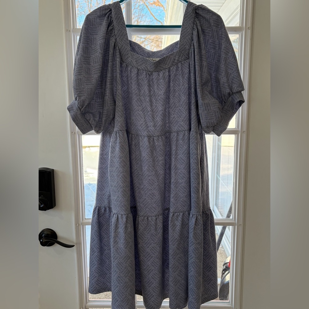 Polagram Gray Long Sleeve Dress